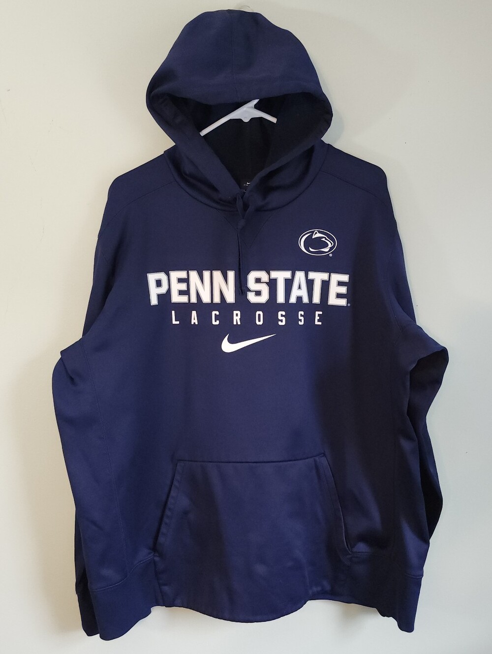 Nike Dri Fit PENN STATE Nittany Lions Lacrosse Hoodie Sweatshirt Navy Mens XXL